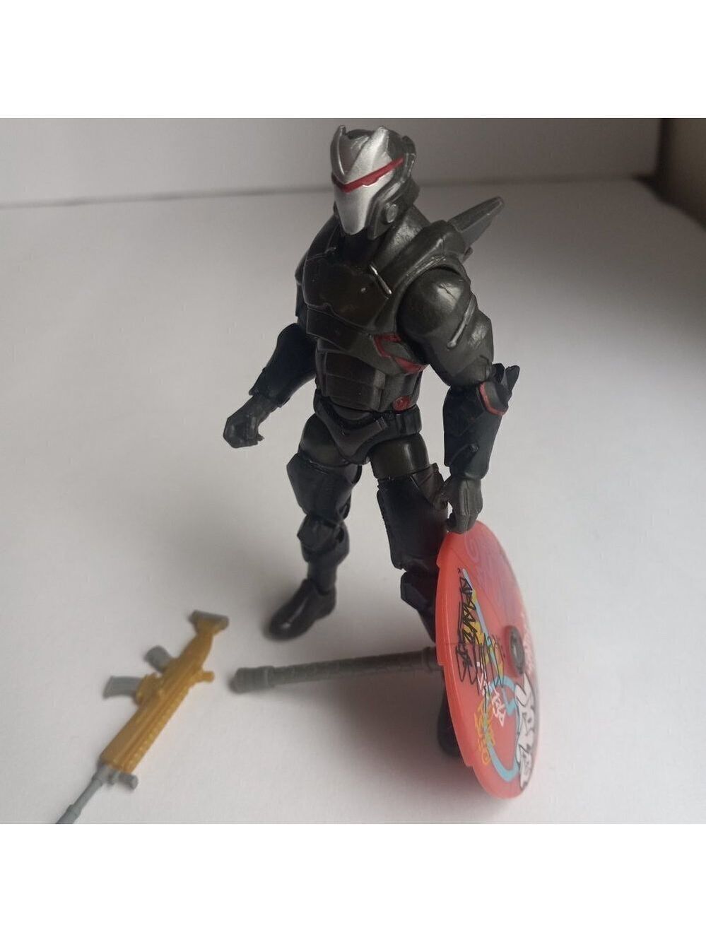 Fortnite Omega Toy Figurine 4" Tall with Weapons Scar Gun and Parasol